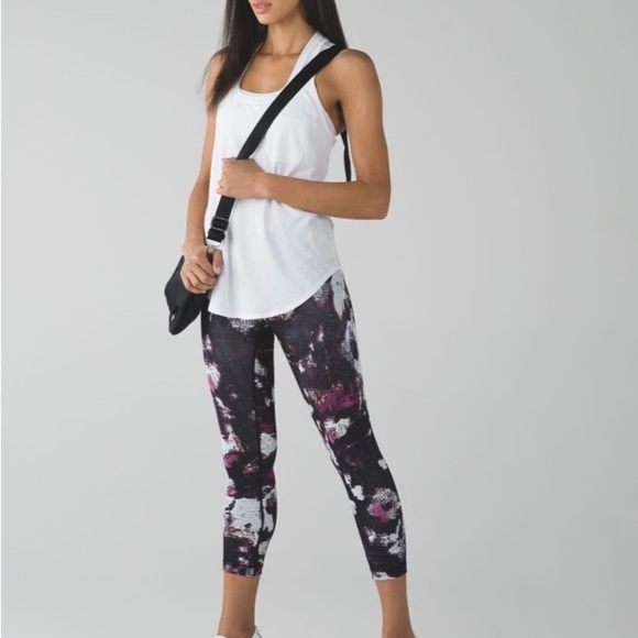 Lululemon Wunder Under Crop III Kara Blossom Multi leggings Size 4 - Picture 4 of 11